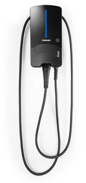 Webasto Pure Laddbox 11 kW Typ 2 Black Edition med 4,5 m kabel - Integrerad RCD-DD DC-skyddsrelä