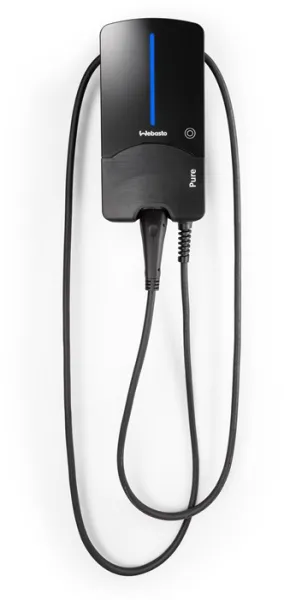 Webasto Pure Laddbox 22 kW Type 2 Black Edition med 7 m kabel - Integrerad Typ B jordfelsbrytare