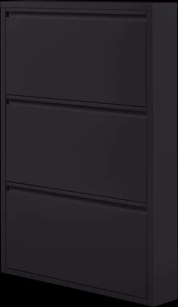 Collection Sabine, Skohylla, svart, H103x16x66 cm, metall