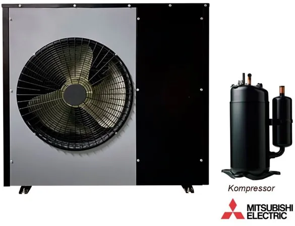 Andersen Electric Nordic One luft/vatten värmepump med WiFi, 12kW, Svart